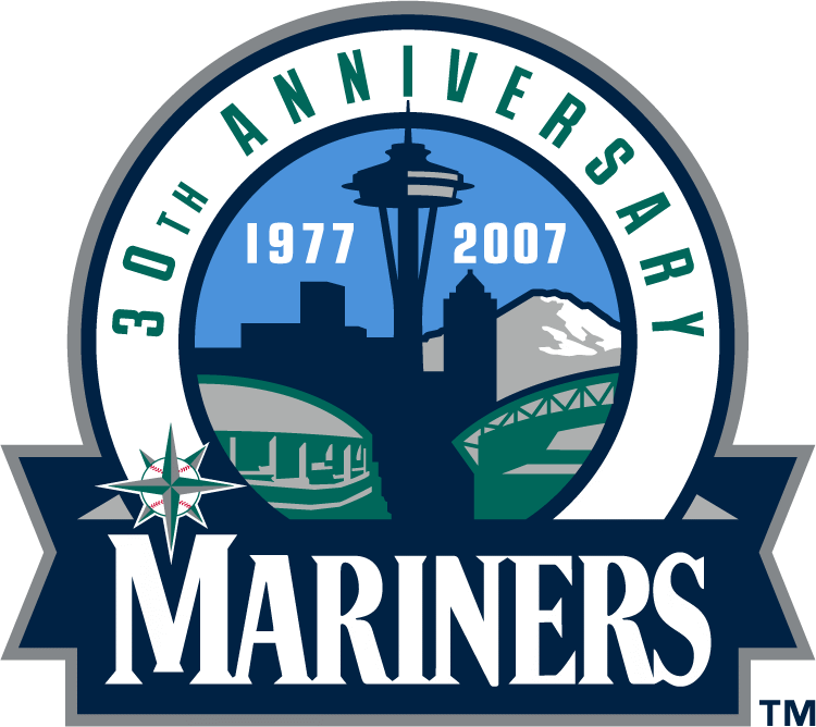 Seattle Mariners 2007 Anniversary Logo iron on heat transfer